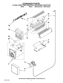 11 - Icemaker Parts parts for Kitchenaid Refrigerator KSRG25FVMS06 / from AppliancePartsPros.com