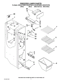04 - Freezer Liner Parts parts for Kitchenaid Refrigerator KSRG25FVBL06 / from AppliancePartsPros.com