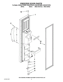 06 - Freezer Door Parts parts for Kitchenaid Refrigerator KSRG25FVBL06 / from AppliancePartsPros.com