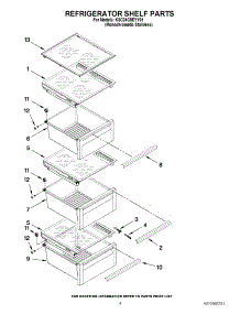 03 - Refrigerator Shelf Parts parts for Kitchenaid Refrigerator KSC24C8EYY01 / from AppliancePartsPros.com