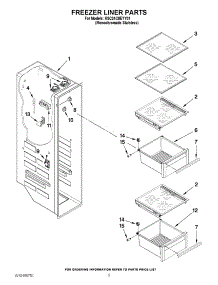 04 - Freezer Liner Parts parts for Kitchenaid Refrigerator KSC24C8EYY01 / from AppliancePartsPros.com