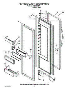 10 - Refrigerator Door Parts parts for Kitchenaid Refrigerator KSSC42QVS03 / from AppliancePartsPros.com