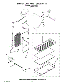 14 - Lower Unit And Tube Parts parts for Kitchenaid Refrigerator KSSC42QVS03 / from AppliancePartsPros.com