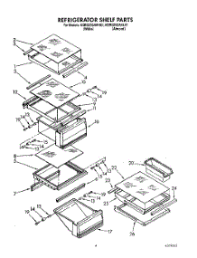 03 - Refrigerator Shelf parts for Kitchenaid Refrigerator KSRS25QAWH01 / from AppliancePartsPros.com