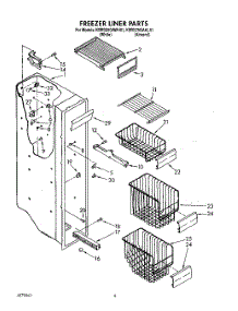 04 - Freezer Liner parts for Kitchenaid Refrigerator KSRS25QAWH01 / from AppliancePartsPros.com