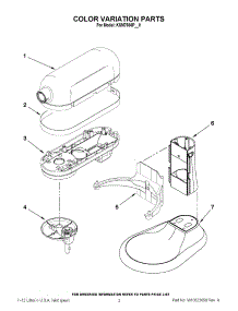 01 - Color Variation Parts parts for Kitchenaid Mixer KSM7586PMS0 / from AppliancePartsPros.com