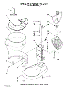 03 - Base And Pedestal Unit parts for Kitchenaid Mixer KSM7586PMS0 / from AppliancePartsPros.com