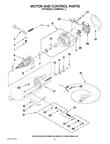 03 - Motor And Control Parts parts for Kitchenaid Mixer KSM88PSQGR0 / from AppliancePartsPros.com
