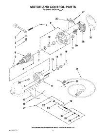 03 - Motor And Control Parts parts for Kitchenaid Mixer 5KSM156EFP4 / from AppliancePartsPros.com