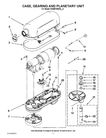 02 - Case, Gearing And Planetary Unit parts for Kitchenaid Mixer 5KSM7990XEWH0 / from AppliancePartsPros.com