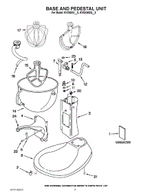 03 - Base And Pedestal Unit parts for Kitchenaid Mixer KV25G0XQAC5 / from AppliancePartsPros.com