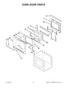 03 - Oven Door Parts parts for Jenn-Air Oven JJW2430WB02 / from AppliancePartsPros.com