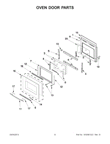 03 - Oven Door Parts parts for Jenn-Air Oven JJW2330WS01 / from AppliancePartsPros.com
