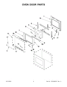 02 - Oven Door Parts parts for Jenn-Air Oven JJW3430WP02 / from AppliancePartsPros.com