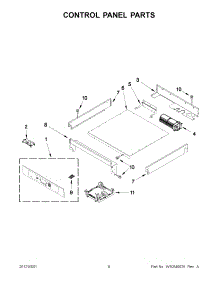 04 - Control Panel Parts parts for Jenn-Air Oven JJW3430WP02 / from AppliancePartsPros.com