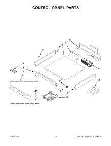 06 - Control Panel Parts parts for Jenn-Air Oven JJW3830WS02 / from AppliancePartsPros.com