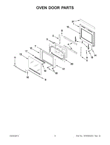 02 - Oven Door Parts parts for Jenn-Air Oven JMW2427WW02 / from AppliancePartsPros.com
