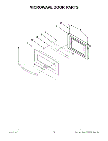 07 - Microwave Door Parts parts for Jenn-Air Oven JMW2427WS02 / from AppliancePartsPros.com