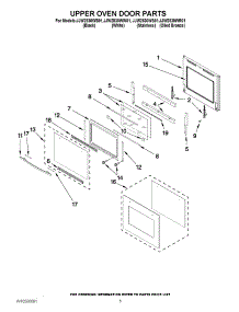 03 - Upper Oven Door Parts parts for Jenn-Air Oven JJW2830WB01 / from AppliancePartsPros.com