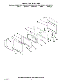 02 - Oven Door Parts parts for Jenn-Air Oven JMW2430WR02 / from AppliancePartsPros.com