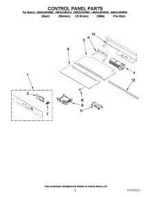 04 - Control Panel Parts parts for Jenn-Air Oven JMW2430WR02 / from AppliancePartsPros.com
