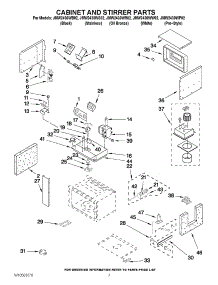 05 - Cabinet And Stirrer Parts parts for Jenn-Air Oven JMW2430WR02 / from AppliancePartsPros.com