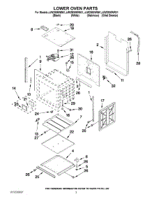 02 - Lower Oven Parts parts for Jenn-Air Oven JJW2830WS01 / from AppliancePartsPros.com