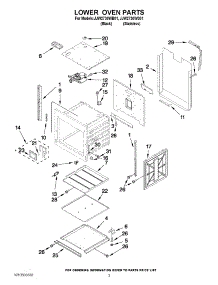 02 - Lower Oven Parts parts for Jenn-Air Oven JJW2730WB01 / from AppliancePartsPros.com