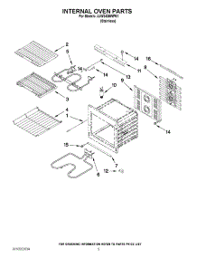 03 - Internal Oven Parts parts for Jenn-Air Oven JJW3430WP01 / from AppliancePartsPros.com