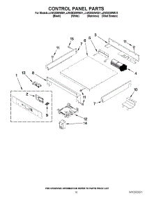 06 - Control Panel Parts parts for Jenn-Air Oven JJW2830WW01 / from AppliancePartsPros.com
