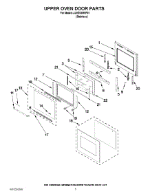 03 - Upper Oven Door Parts parts for Jenn-Air Oven JJW2830WP01 / from AppliancePartsPros.com