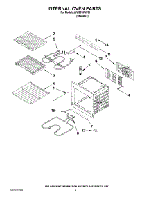 05 - Internal Oven Parts parts for Jenn-Air Oven JJW2830WP01 / from AppliancePartsPros.com
