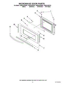07 - Microwave Door Parts parts for Jenn-Air Oven JMW3430WP02 / from AppliancePartsPros.com
