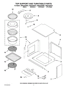 08 - Top Support And Turntable Parts parts for Jenn-Air Oven JMW3430WP02 / from AppliancePartsPros.com