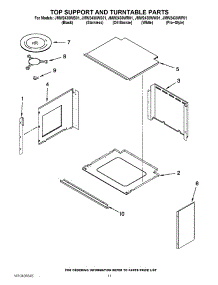 08 - Top Support And Turntable Parts parts for Jenn-Air Oven JMW2430WP01 / from AppliancePartsPros.com