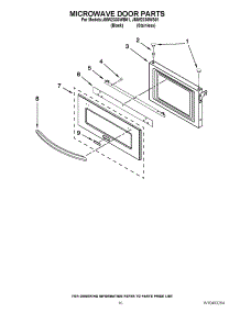 07 - Microwave Door Parts parts for Jenn-Air Oven JMW2330WB01 / from AppliancePartsPros.com