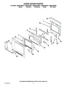 02 - Oven Door Parts parts for Jenn-Air Oven JMW2430WW01 / from AppliancePartsPros.com