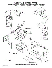 05 - Cabinet And Stirrer Parts parts for Jenn-Air Oven JMW2430WW01 / from AppliancePartsPros.com