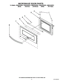 07 - Microwave Door Parts parts for Jenn-Air Oven JMW2430WB01 / from AppliancePartsPros.com