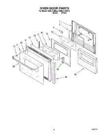 03 - Oven Door parts for Kitchenaid Wall Oven KEBI171BWH3 / from AppliancePartsPros.com