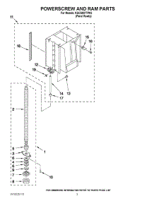 03 - Powerscrew And Ram Parts parts for Kitchenaid Compactor KUCS03FTPA3 / from AppliancePartsPros.com
