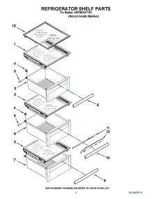 03 - Refrigerator Shelf Parts parts for Kitchenaid Refrigerator KSF26C4XYY01 / from AppliancePartsPros.com