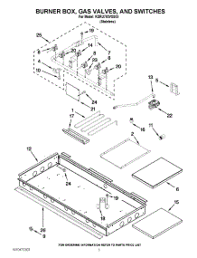 02 - Burner Box, Gas Valves, And Switches parts for Kitchenaid Range KDRU783VSS03 / from AppliancePartsPros.com