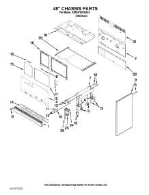 05 - 48`` Chassis Parts parts for Kitchenaid Range KDRU783VSS03 / from AppliancePartsPros.com