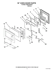 08 - 18`` Oven Door Parts parts for Kitchenaid Range KDRU783VSS03 / from AppliancePartsPros.com