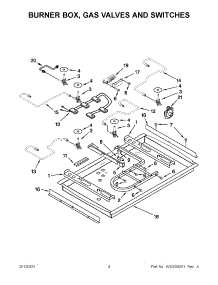 02 - Burner Box, Gas Valves And Switches parts for Kitchenaid Cooktop KGCK366VSS02 / from AppliancePartsPros.com