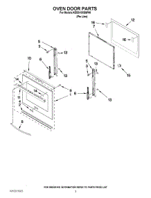 02 - Oven Door Parts parts for Kitchenaid Oven KEBS109BSP00 / from AppliancePartsPros.com