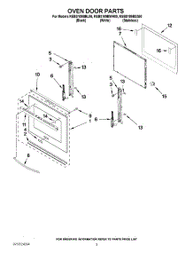 02 - Oven Door Parts parts for Kitchenaid Oven KEBS109BWH00 / from AppliancePartsPros.com