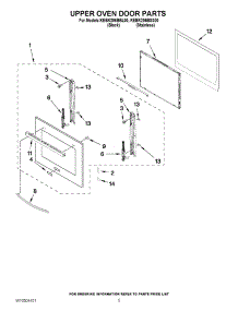03 - Upper Oven Door Parts parts for Kitchenaid Oven KEBK206BSS00 / from AppliancePartsPros.com