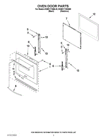02 - Oven Door Parts parts for Kitchenaid Oven KEBK171BSS00 / from AppliancePartsPros.com